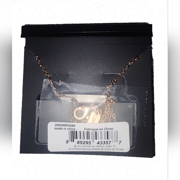 Coach Open Circle Stone Necklace - Rose Gold - Picture 3 of 3